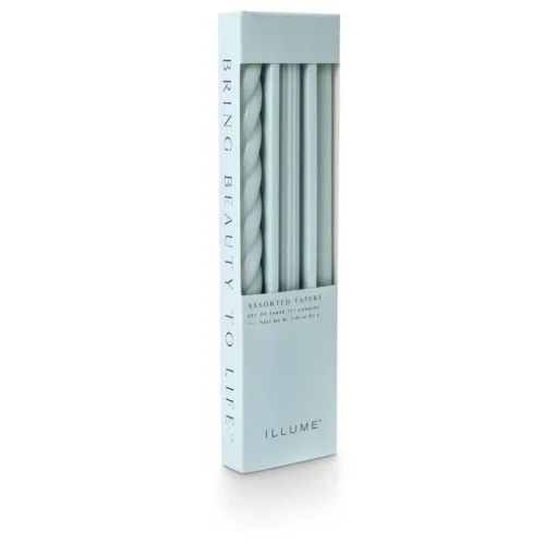 Assorted Light Blue Candle Tapers 3-Pack