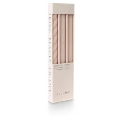Assorted Pale Pink Candle Tapers 3-Pack