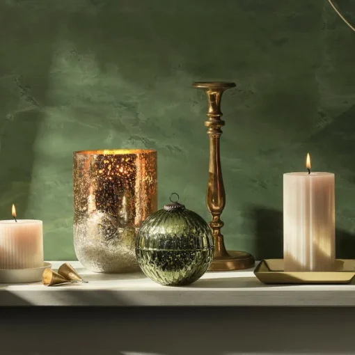 Balsam & Cedar Green Mercury Ornament Candle