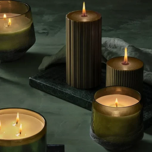 Balsam & Cedar Medium Fragranced Pillar Candle