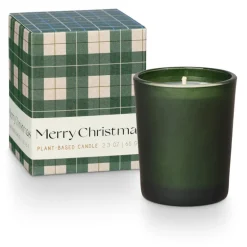 Balsam & Cedar Merry Christmas Boxed Votive Candle