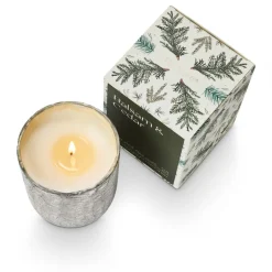 Balsam & Cedar Small Boxed Crackle Glass Candle