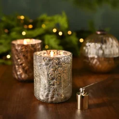 Balsam & Cedar Small Boxed Crackle Glass Candle