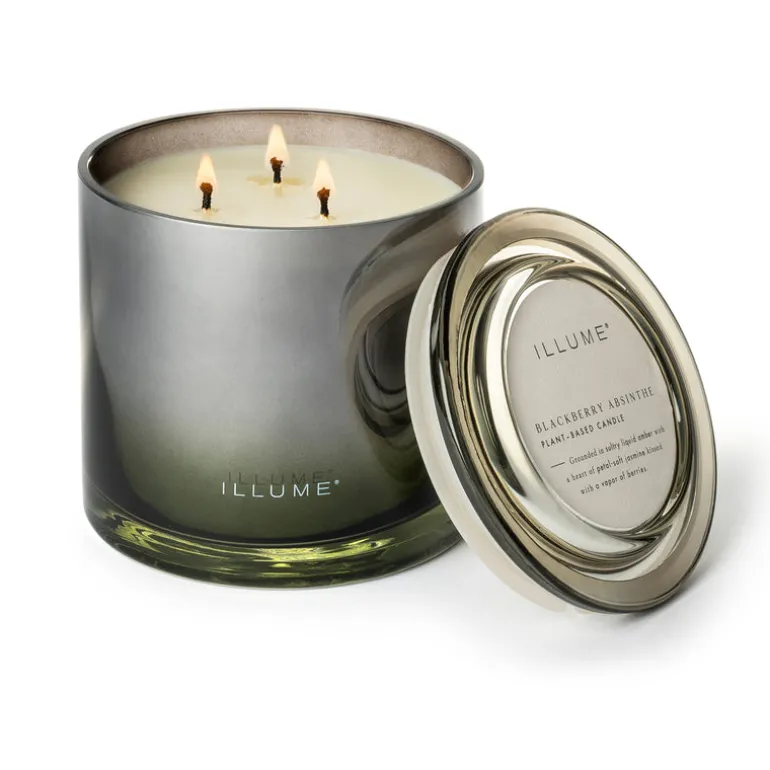 Blackberry Absinthe Statement Glass Candle