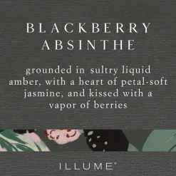 Blackberry Absinthe Statement Glass Candle