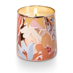 Blood Orange Dahlia Pearl Glass Candle