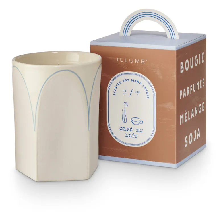 Cafe au Lait Petite Boxed Ceramic Candle