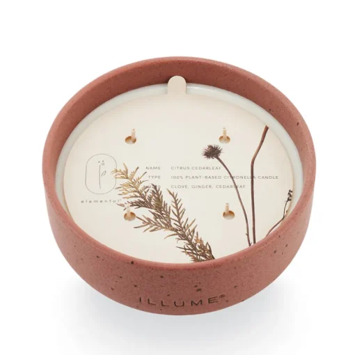 Citrus Cedarleaf Small Outdoor Ceramic Candle