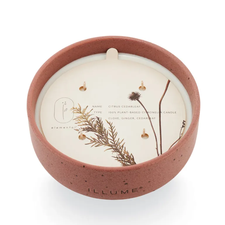 Citrus Cedarleaf Small Outdoor Ceramic Candle