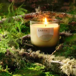 Earth Element Glass Candle
