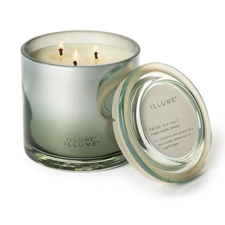 Fresh Sea Salt Statement Glass Candle