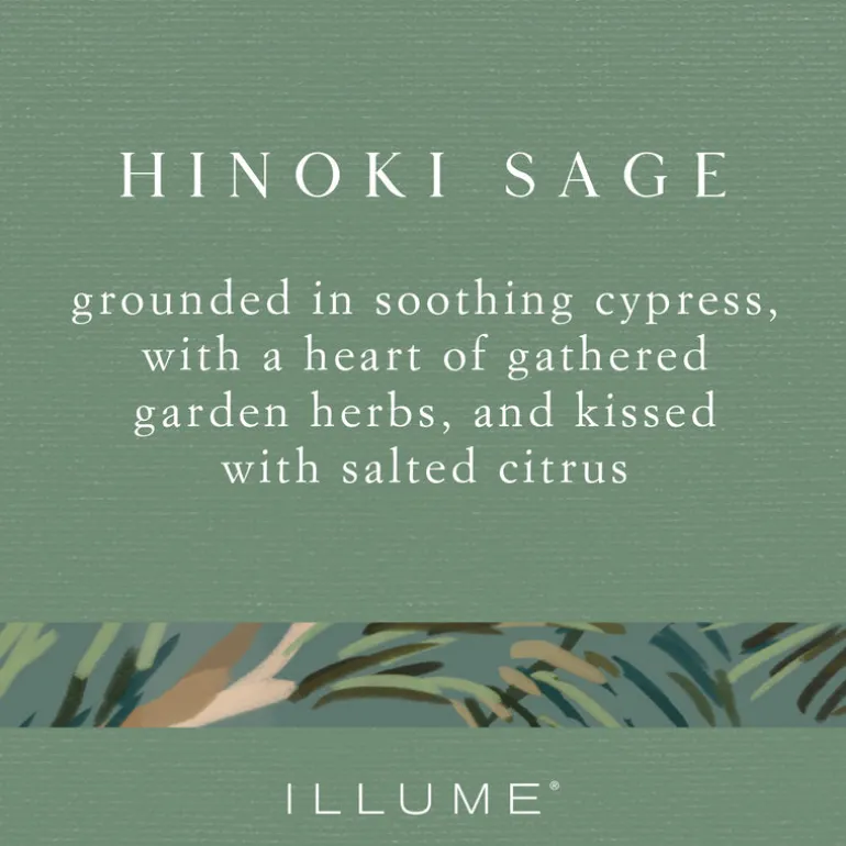 Hinoki Sage Medium Fragranced Pillar Candle