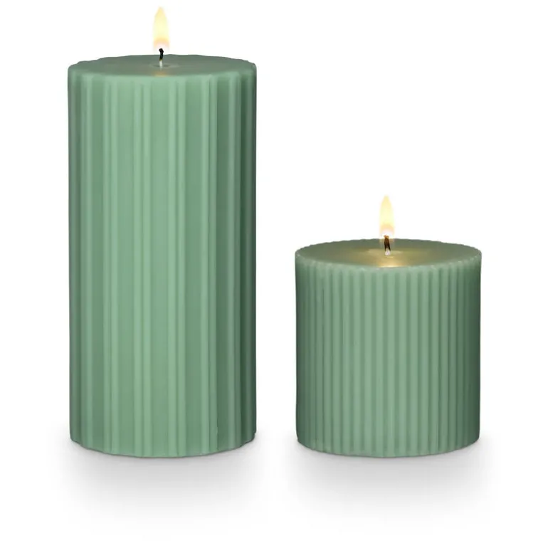 Hinoki Sage Small Fragranced Pillar Candle