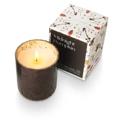 Midnight Pumpkin Small Boxed Crackle Glass Candle