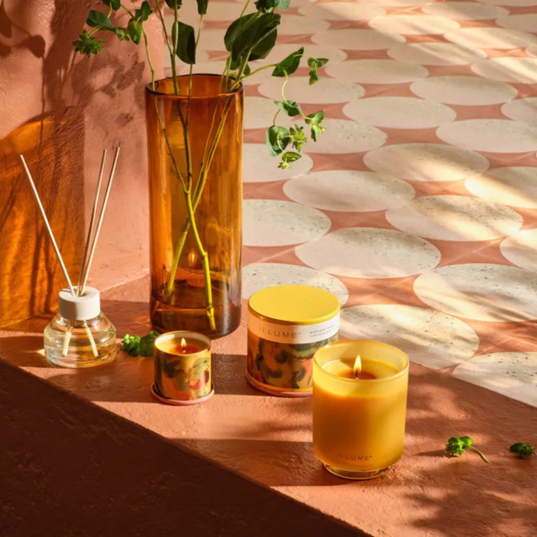 Rhubarb Honey Refillable Boxed Glass Candle