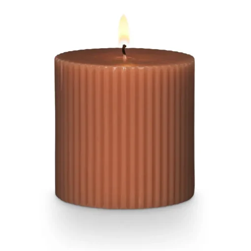 Terra Tabac Small Fragranced Pillar Candle