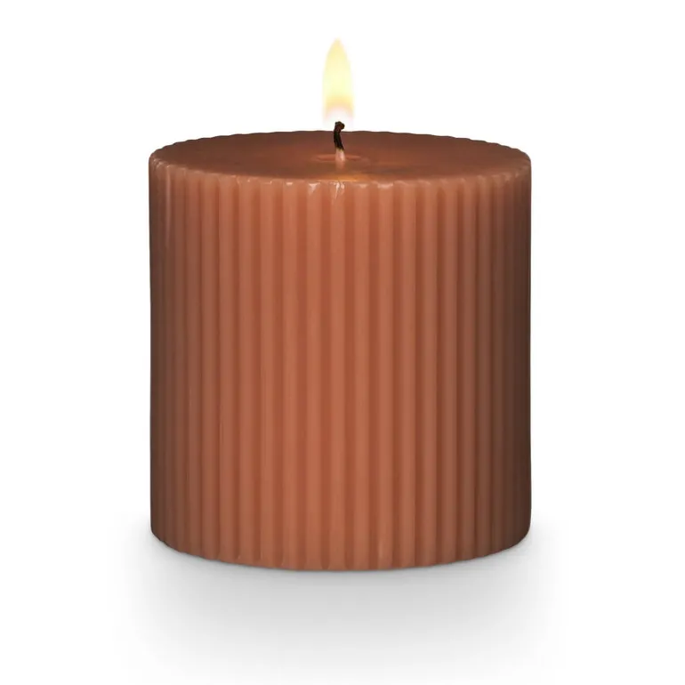Terra Tabac Small Fragranced Pillar Candle