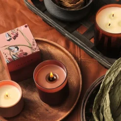 Terra Tabac Small Fragranced Pillar Candle
