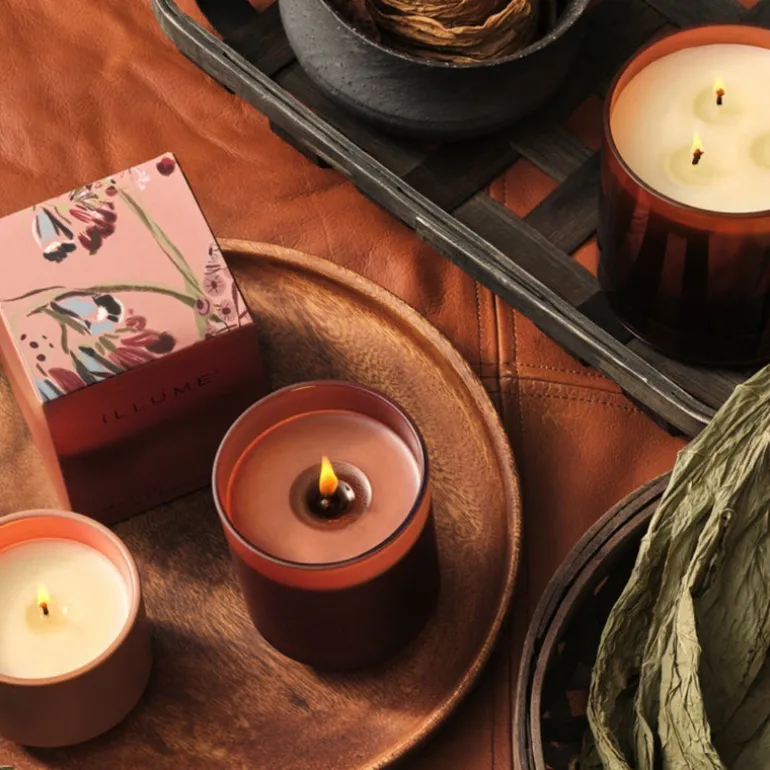 Terra Tabac Small Fragranced Pillar Candle