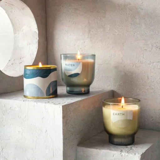 Water Element Glass Candle