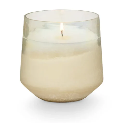 Winter White Baltic Glass Candle