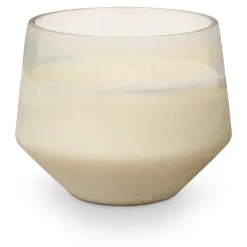 Winter White Large Baltic Glass Candle