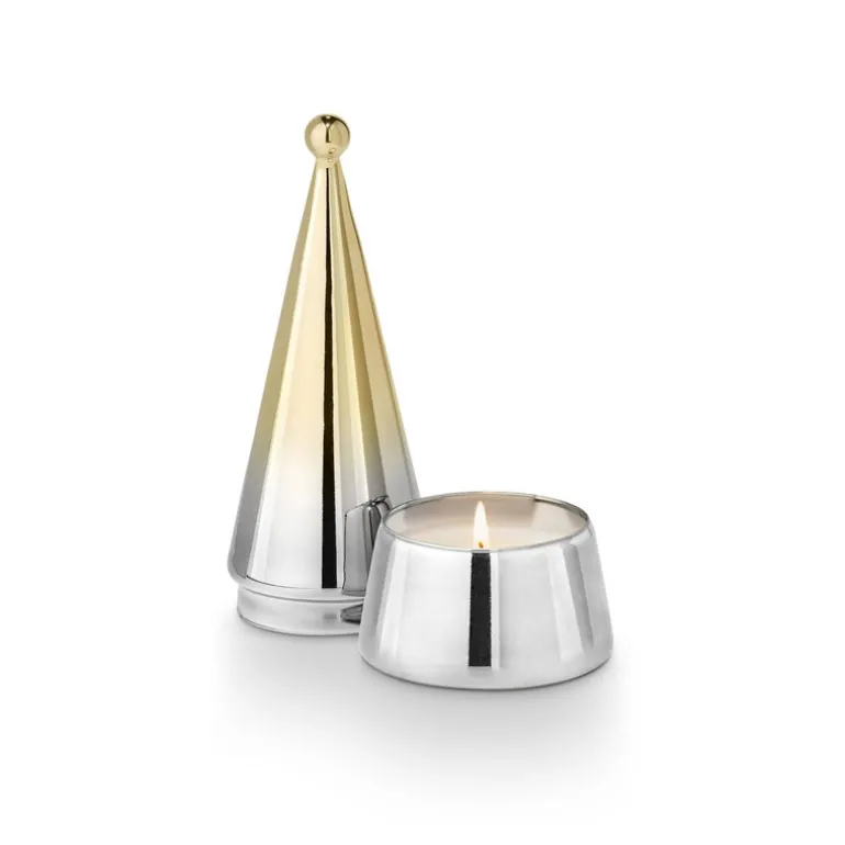 Winter White Medium High Shine Tree Candle