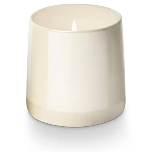Winter White Shine Ceramic Candle
