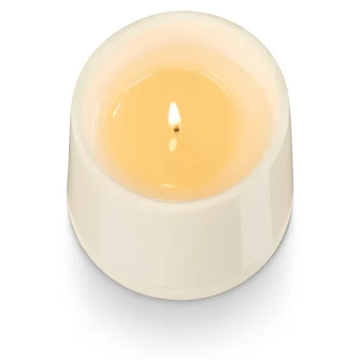 Winter White Shine Ceramic Candle