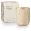 Winter White Small Boxed Crackle Glass Candle