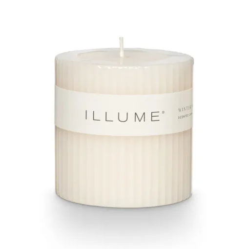 Winter White Small Fragranced Pillar Candle