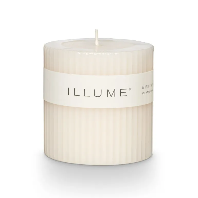 Winter White Small Fragranced Pillar Candle