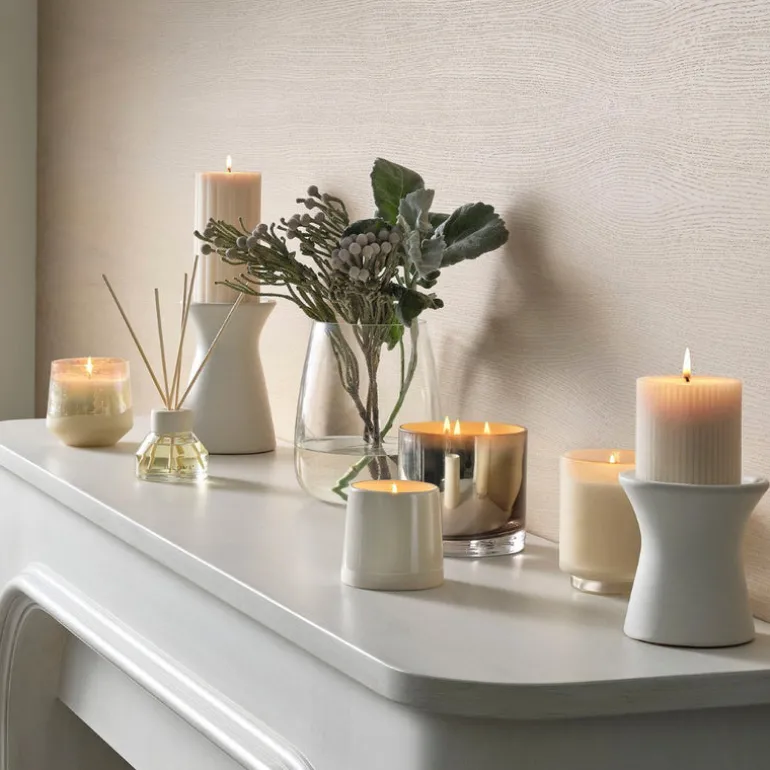 Winter White Small Fragranced Pillar Candle