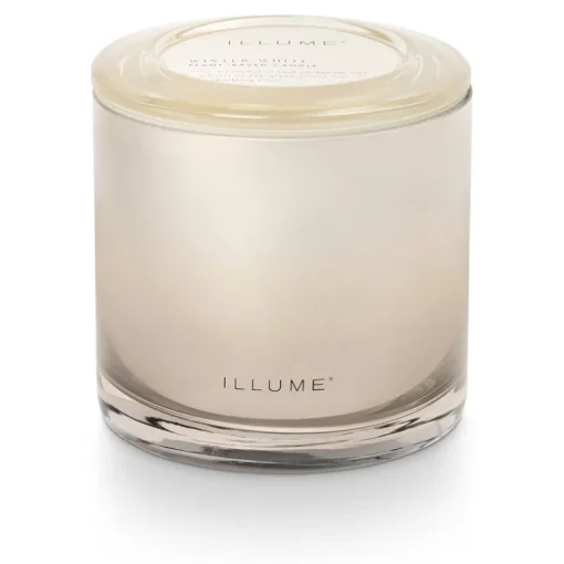 Winter White Statement Glass Candle