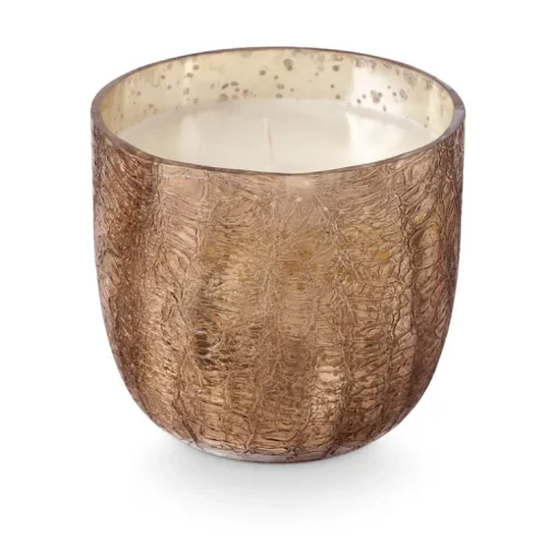 Woodfire Large Boxed Crackle Glass Candle