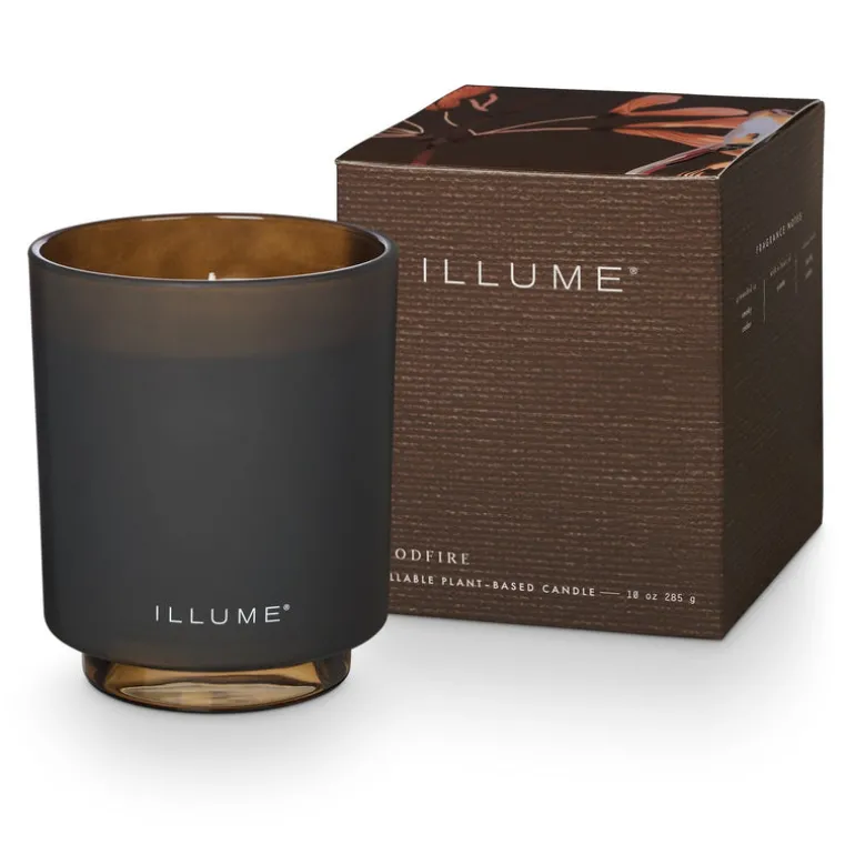 Woodfire Refillable Boxed Glass Candle