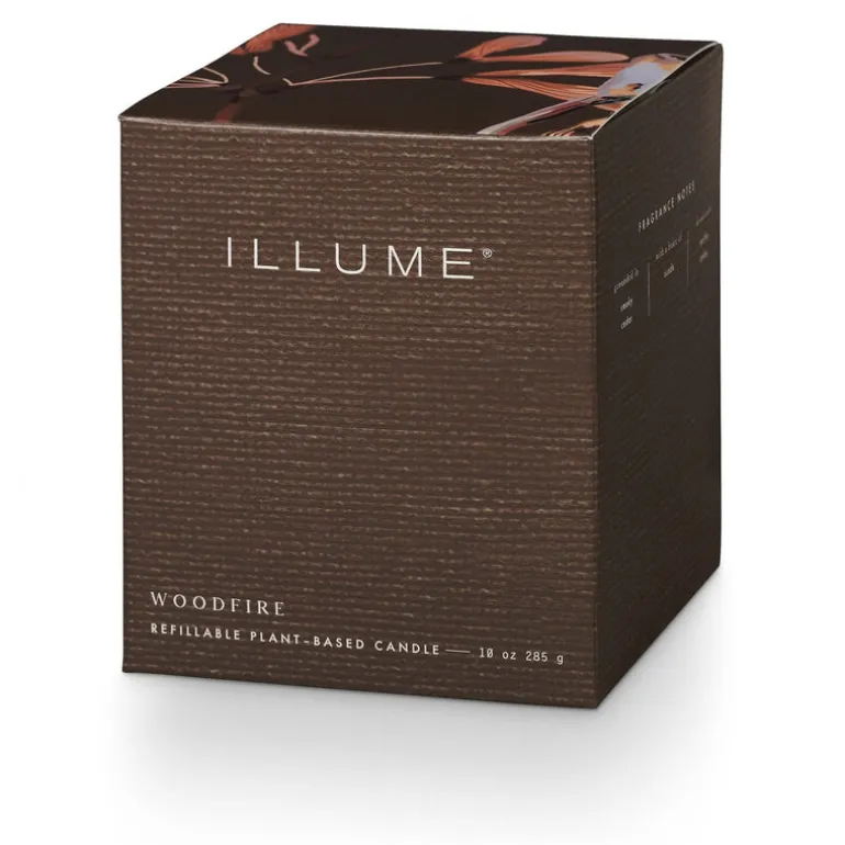 Woodfire Refillable Boxed Glass Candle