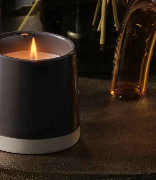 Woodfire Shine Ceramic Candle