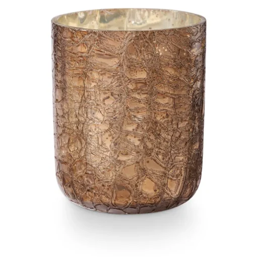 Woodfire Small Boxed Crackle Glass Candle